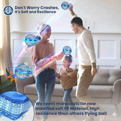 MagicFloater Gesture Controlled Flying Ball | 360° Hover Drone Toy with LED Lights | USB Rechargeable
