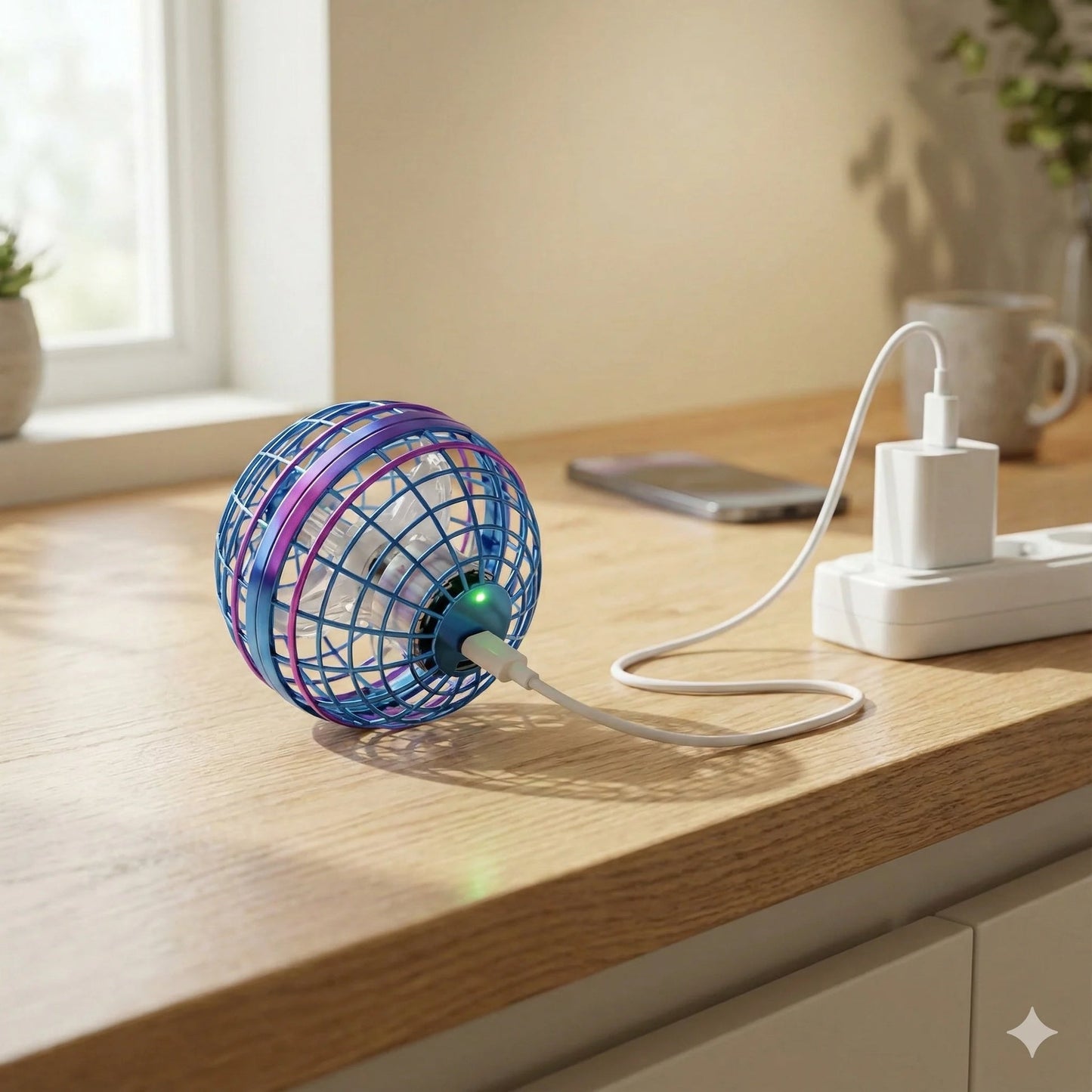 MagicFloater Gesture Controlled Flying Ball | 360° Hover Drone Toy with LED Lights | USB Rechargeable