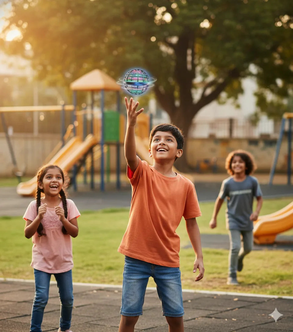 MagicFloater Gesture Controlled Flying Ball | 360° Hover Drone Toy with LED Lights | USB Rechargeable