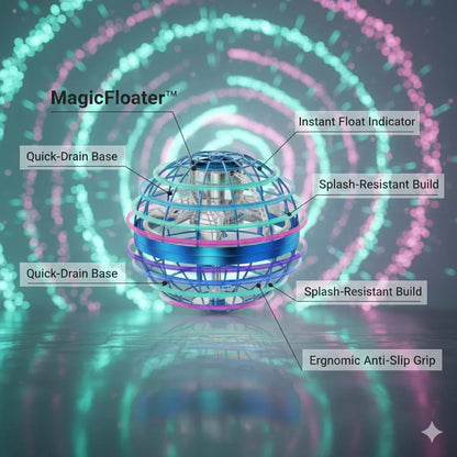 MagicFloater Gesture Controlled Flying Ball | 360° Hover Drone Toy with LED Lights | USB Rechargeable